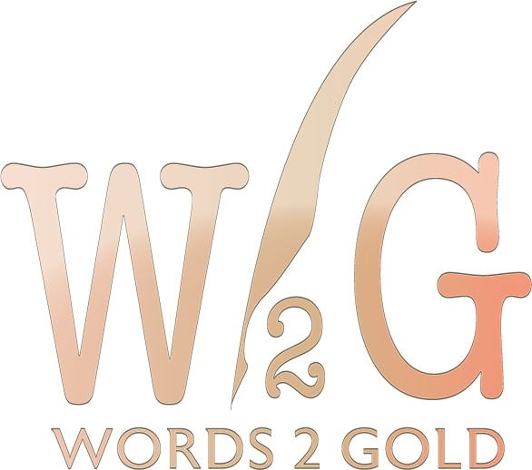 Gold W, 2, G and feather